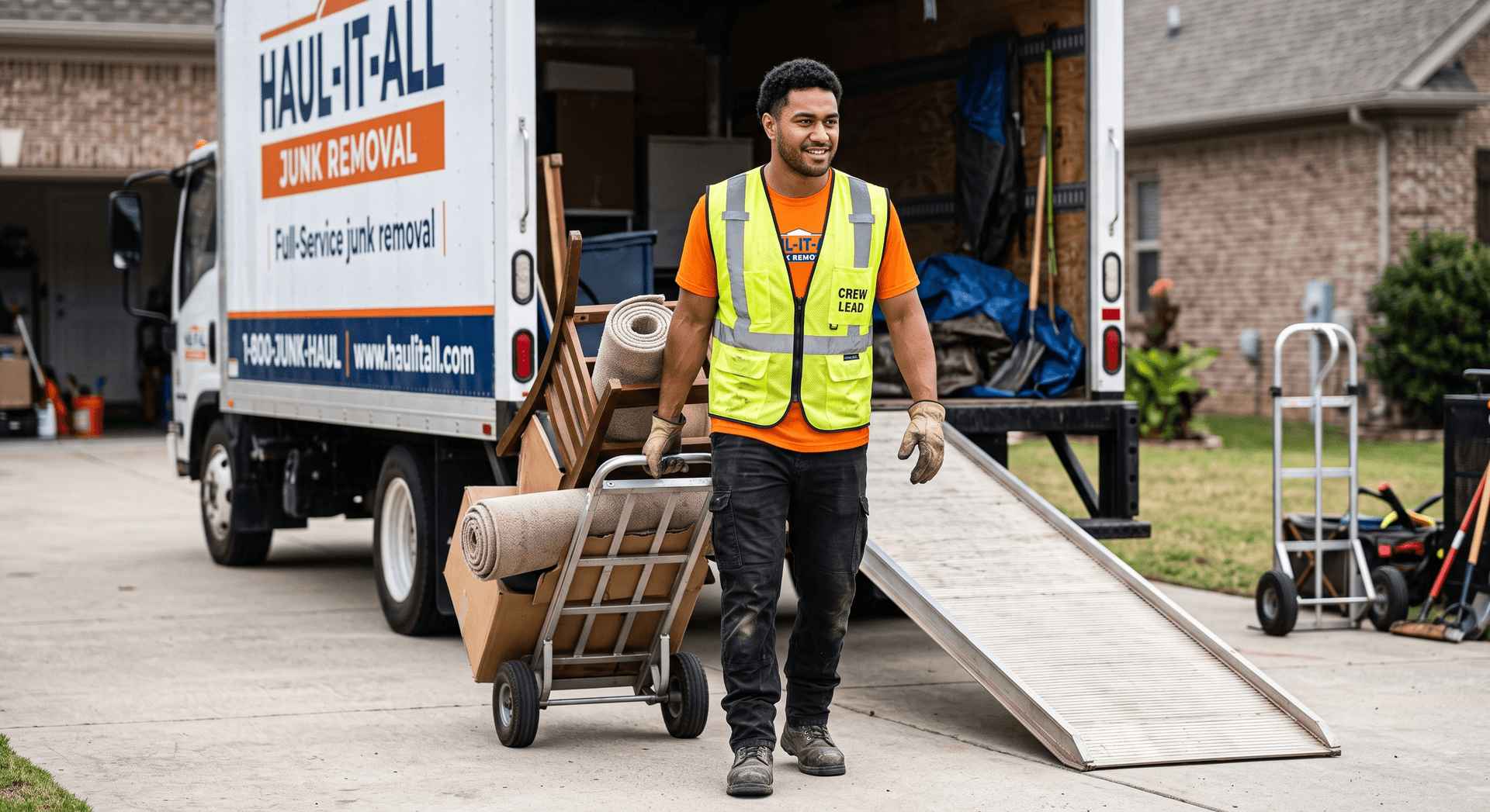 Professional junk removal technician at work — Founding Members Community research