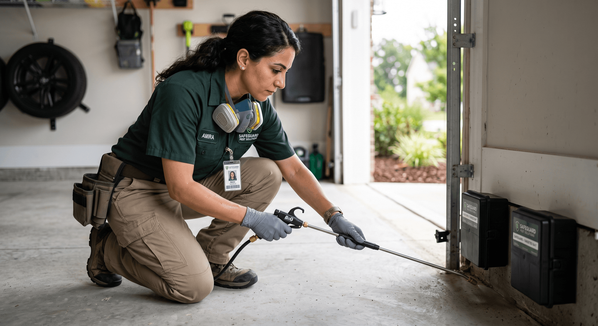 Professional pest control technician at work — Founding Members Community research