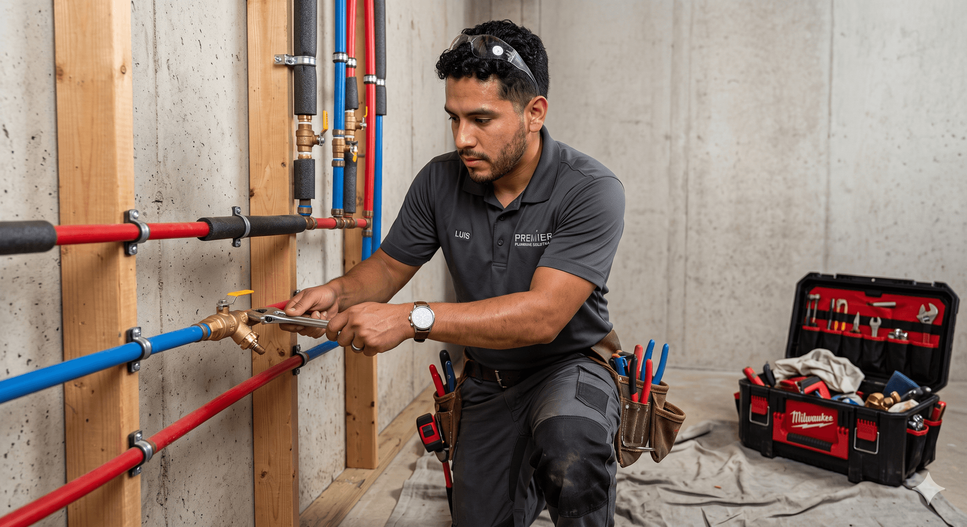 Professional plumbing technician at work — Founding Members Community research