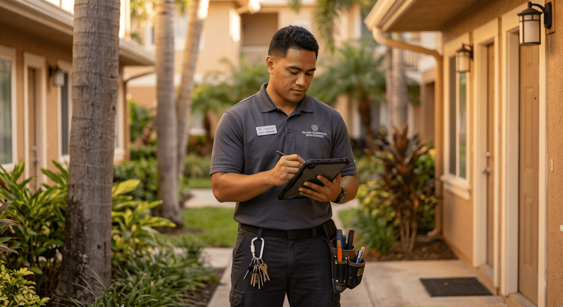 Professional property maintenance technician at work — Founding Members Community research