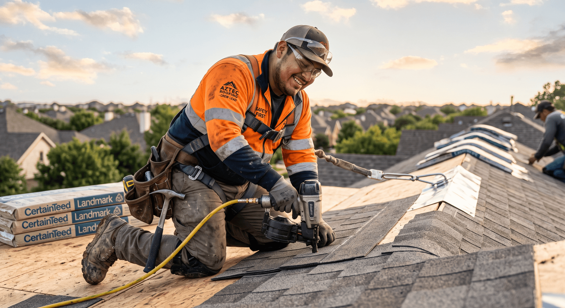 Professional roofing technician at work — Founding Members Community research
